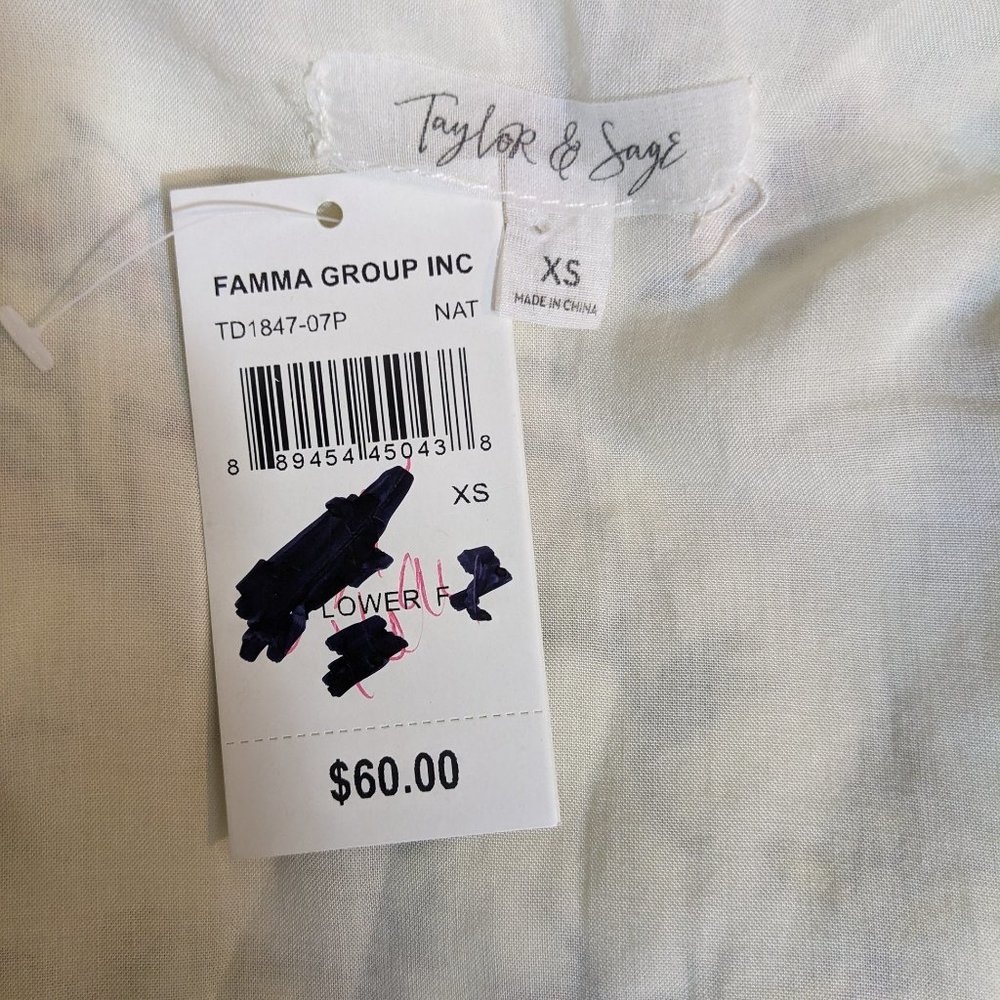 Taylor & Sage Floral Wrap Long Sleeve Ruffled Tier Hem Dress - size XS NWT - Picture 12 of 14